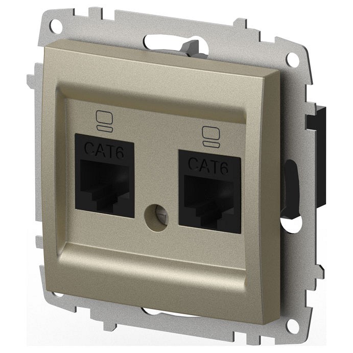 Розетка двойная Ethernet RJ-45 без рамки Elbi Eleсtriс Zena Vega 609-011400-248