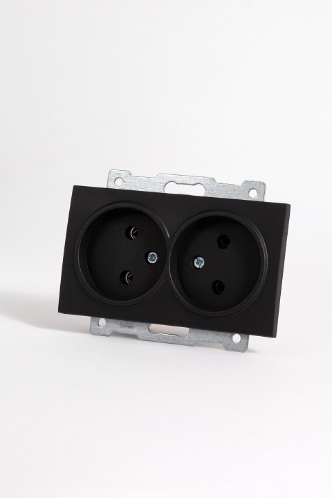 Розетка двойная без заземления, без рамки Elbi Eleсtriс Zena Vega 609-014800-908