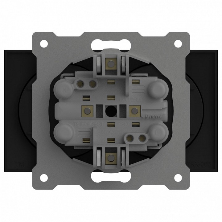 Розетка двойная без заземления, без рамки Elbi Eleсtriс Zena Vega 609-014800-908