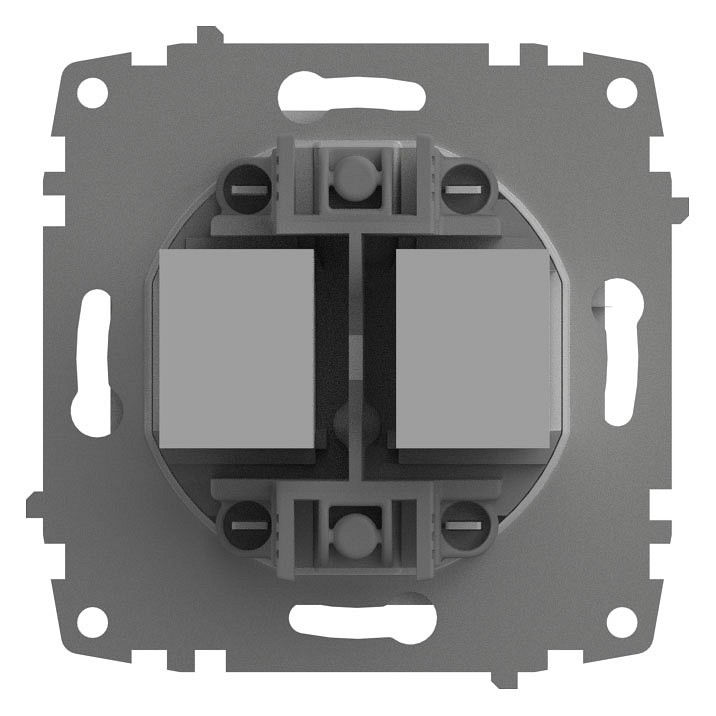 Розетка двойная Ethernet RJ-45 без рамки Elbi Eleсtriс Zena Vega 609-015600-248