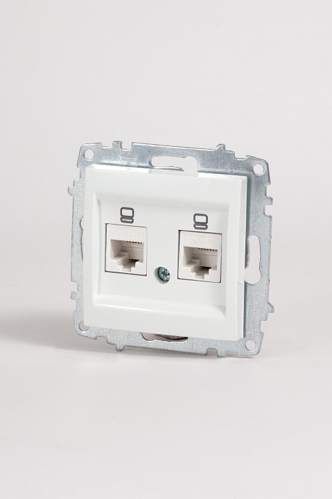 Розетка двойная Ethernet RJ-45 без рамки Elbi Eleсtriс Zena Vega 609-015600-248