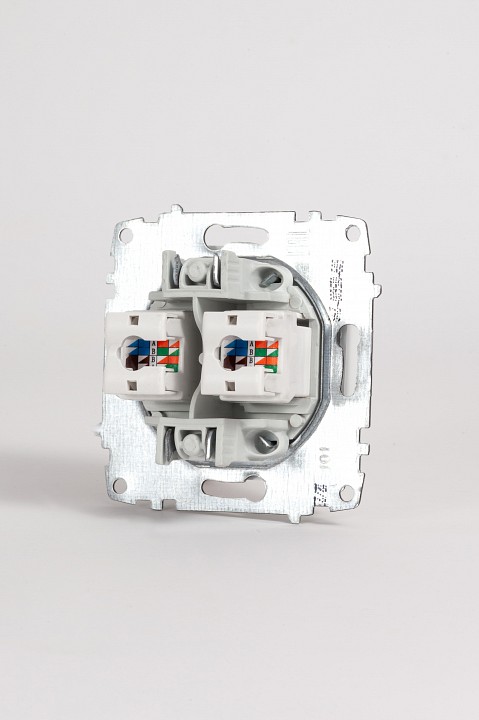 Розетка двойная Ethernet RJ-45 без рамки Elbi Eleсtriс Zena Vega 609-015600-248