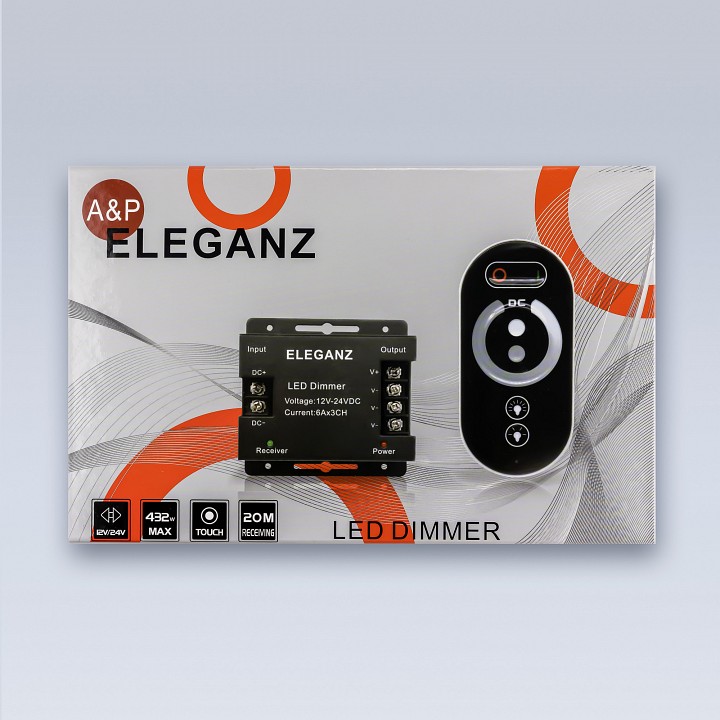 Контроллер-диммер с пультом ДУ Eleganz  1008