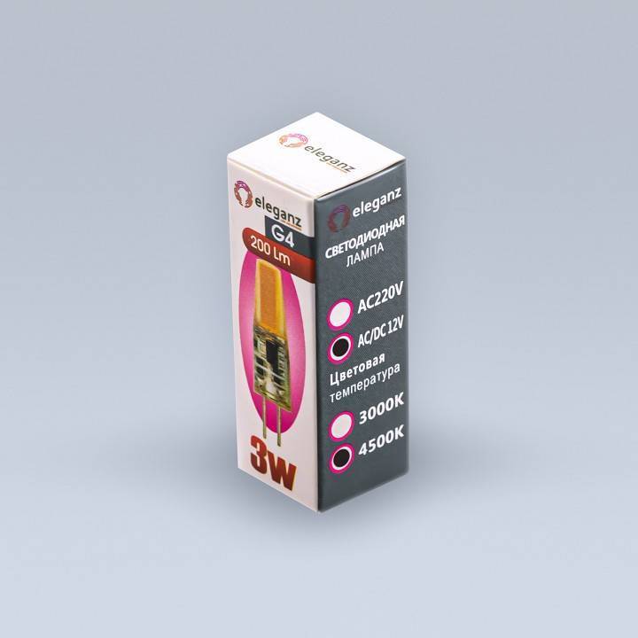 Лампа светодиодная Eleganz  G4 3Вт 4500K 1302