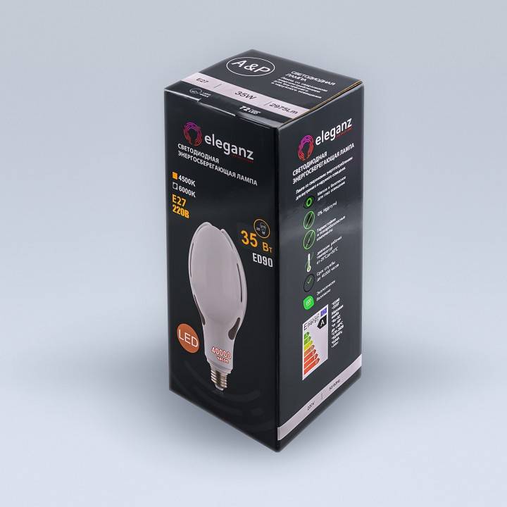 Лампа светодиодная Eleganz  E27 35Вт 6000K EL-0085