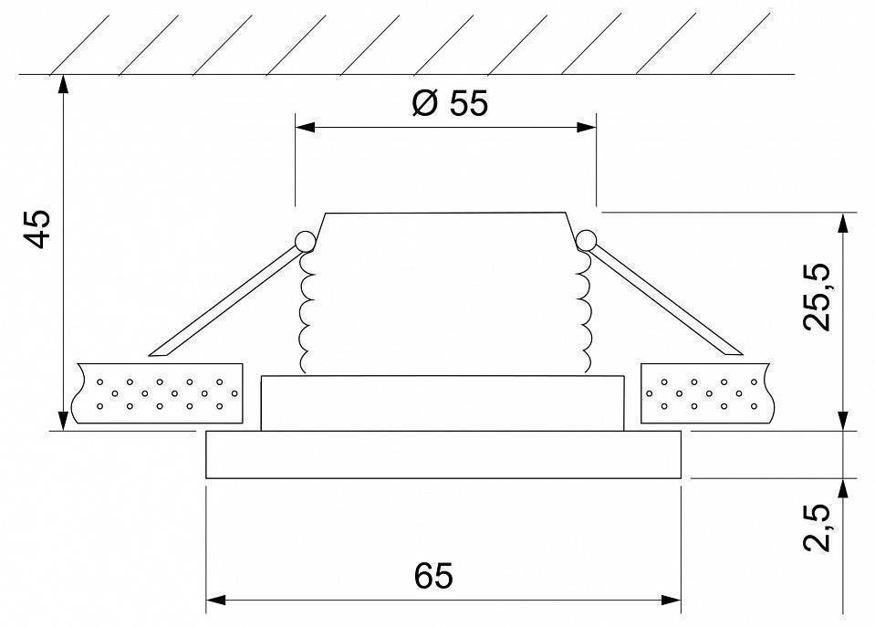 Встраиваемый светильник Elektrostandard 15272/LED белый/хром a056030