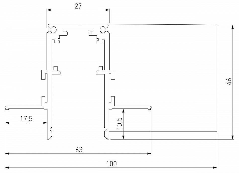 Соединитель угловой L-образный для треков встраиваемых Elektrostandard Slim Magnetic a067509