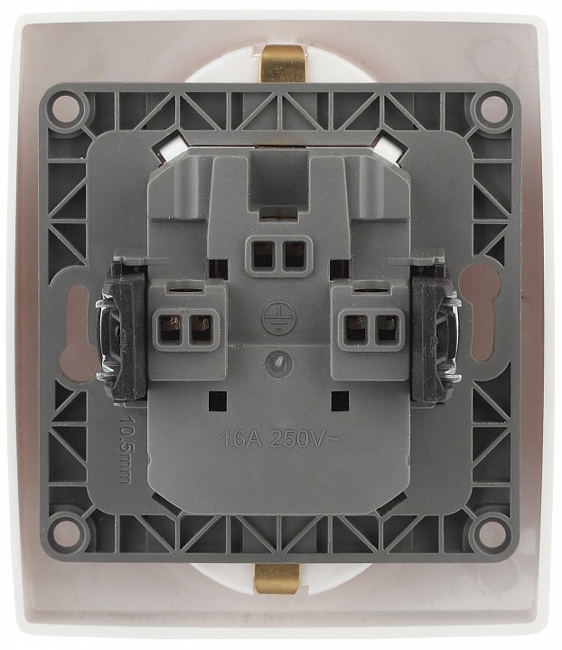 Розетка двойная с заземлением и шторками ЭРА Эра 12 белая 12-2104-01