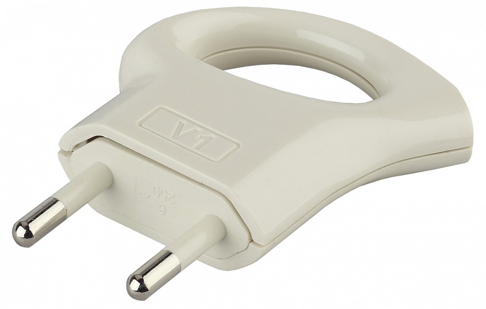 Вилка прямая без заземления Эра  V1