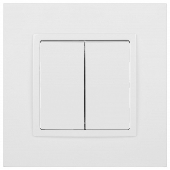 Выключатель двухклавишный без рамки Эра Эра Elegance 14-1104-01