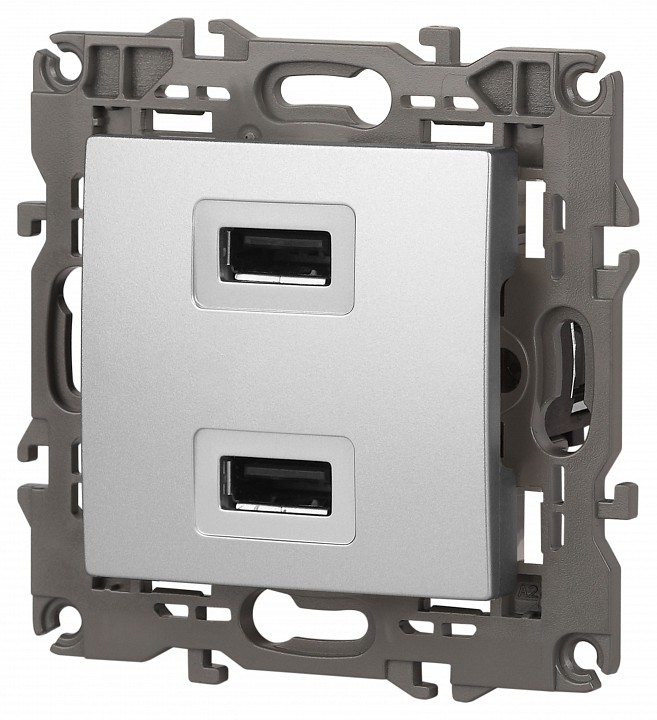 Розетка 2хUSB type A без рамки Эра Эра Elegance 14-4110-03