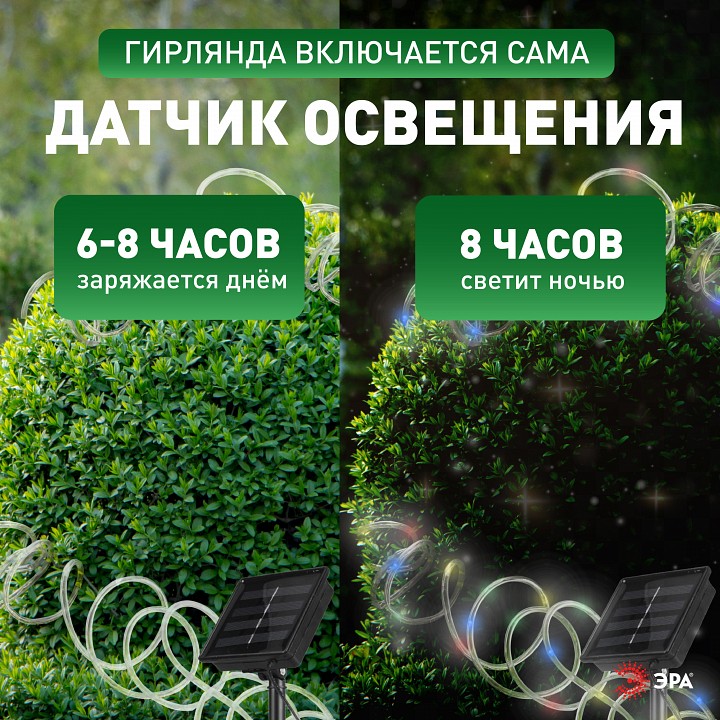 Гирлянда на солнечных батареях Эра  ERANN24-12