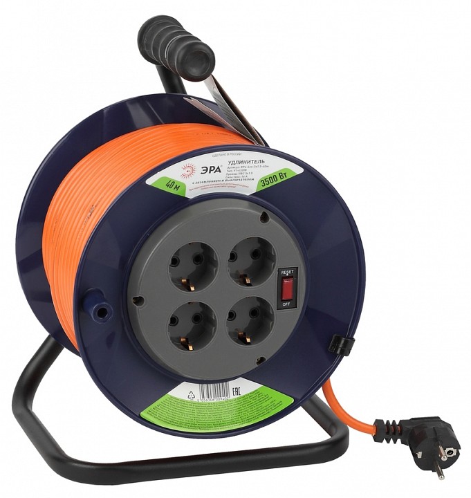 Удлинитель Эра  RPx-4es-3x1.5-40m