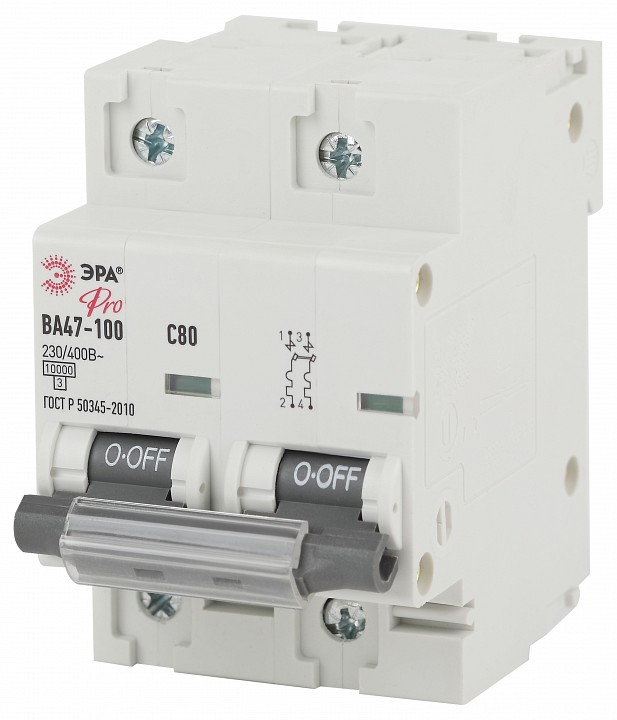 Автоматический выключатель 2P Эра ВА47-100 NO-902-277