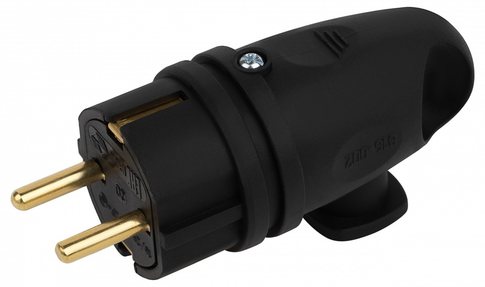 Вилка угловая с заземлением Эра  VX11-B-IP44