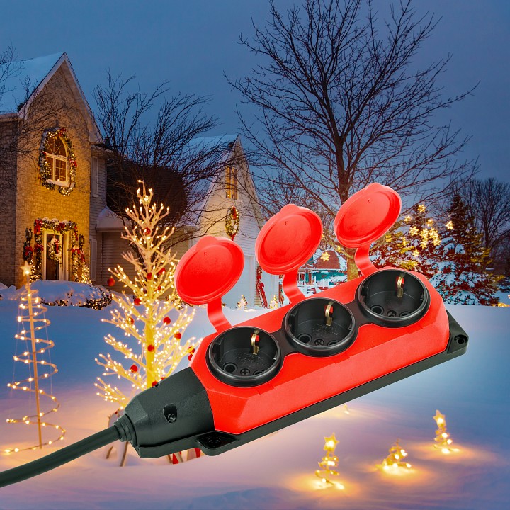 Удлинитель ЭРА UK-3e-3x1,5-5m-IP44(KG) 3 розетки 5 м IP44 UK-3e-3x1,5-5m-IP44(KG)