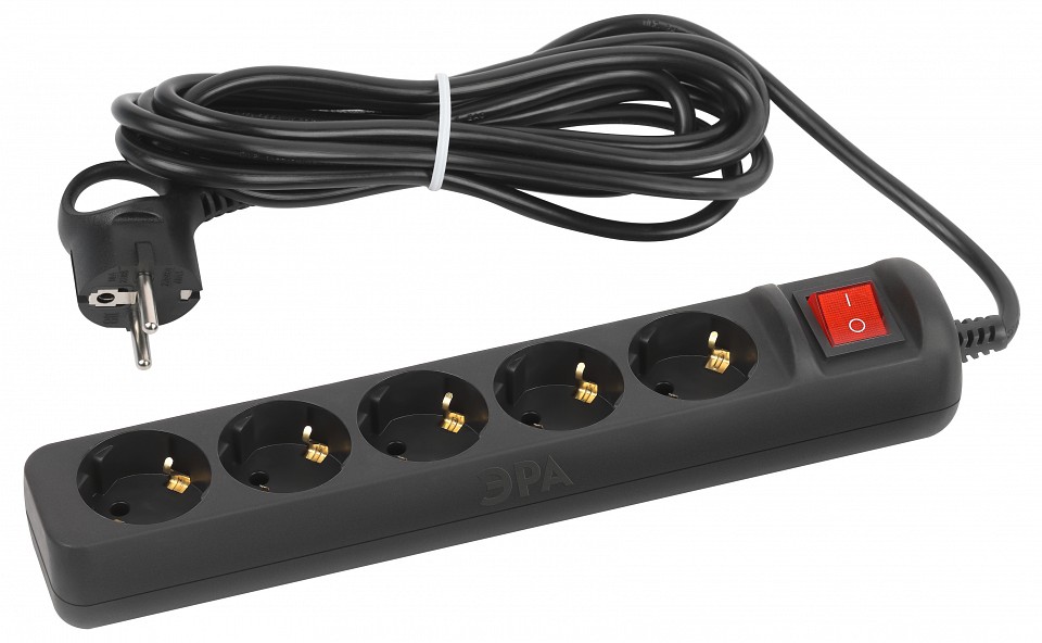 Удлинитель с выключателем Эра  UX-5es-5m-B