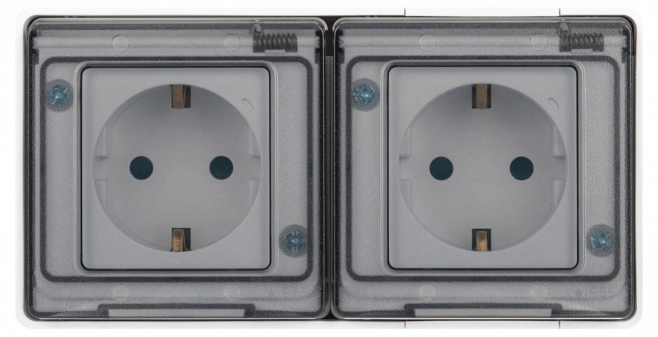 Розетка с заземлением и со шторкой, с крышкой Эра Эра Эксперт 11-2504-01