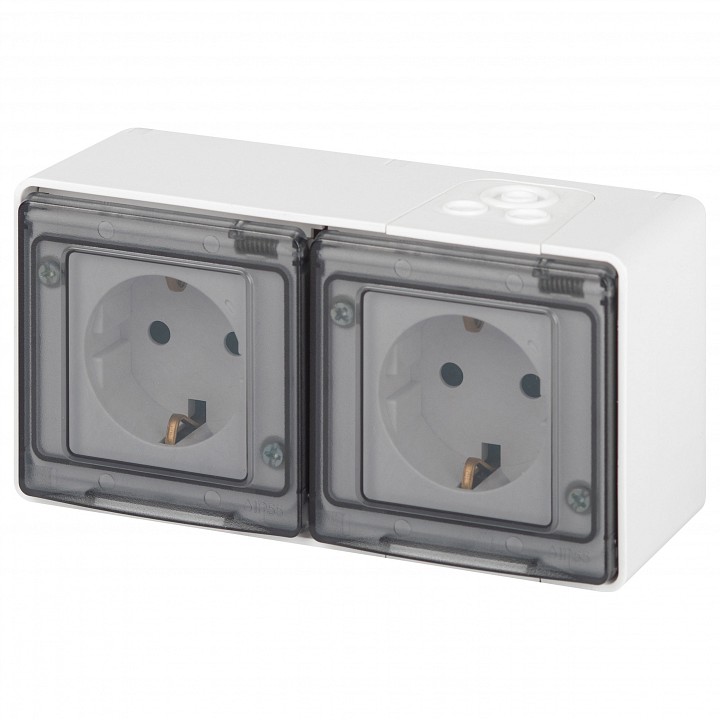 Розетка с заземлением с крышкой Эра Эра Эксперт 11-2503-01