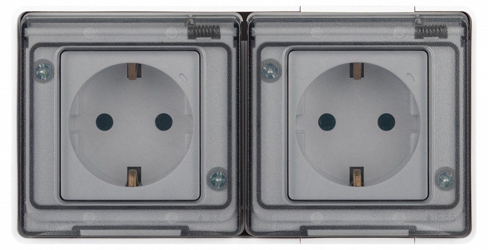 Розетка с заземлением с крышкой Эра Эра Эксперт 11-2503-01