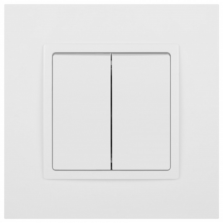 Переключатель двухклавишный без рамки Эра Эра Elegance 14-1106-01М