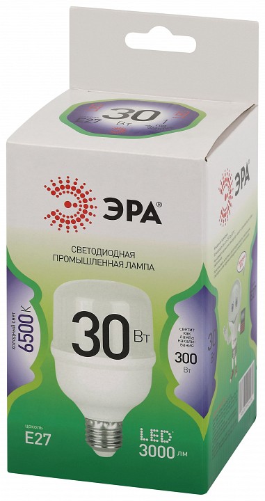 Лампа светодиодная ЭРА Green Line POWER T70 30 Вт 6500 K E27 LED POWER T70-30W-865-E27 GL