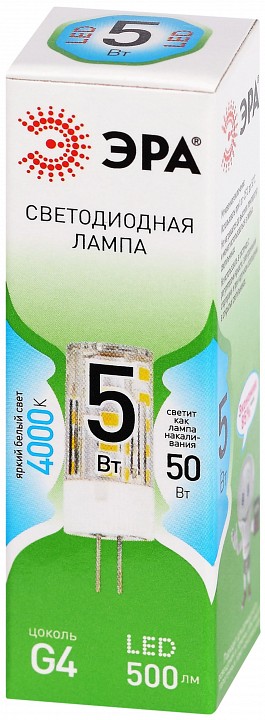 Лампа светодиодная Эра Green Line LED G4-JC-5W-840-12V GL