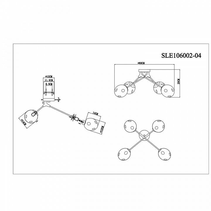 Накладной светильник EVOLUCE Marea 4 x E27 SLE106002-04