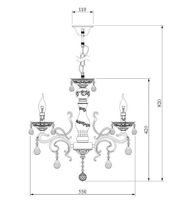 Подвесная люстра Eurosvet Karisa 701/5 Strotskis 701/5