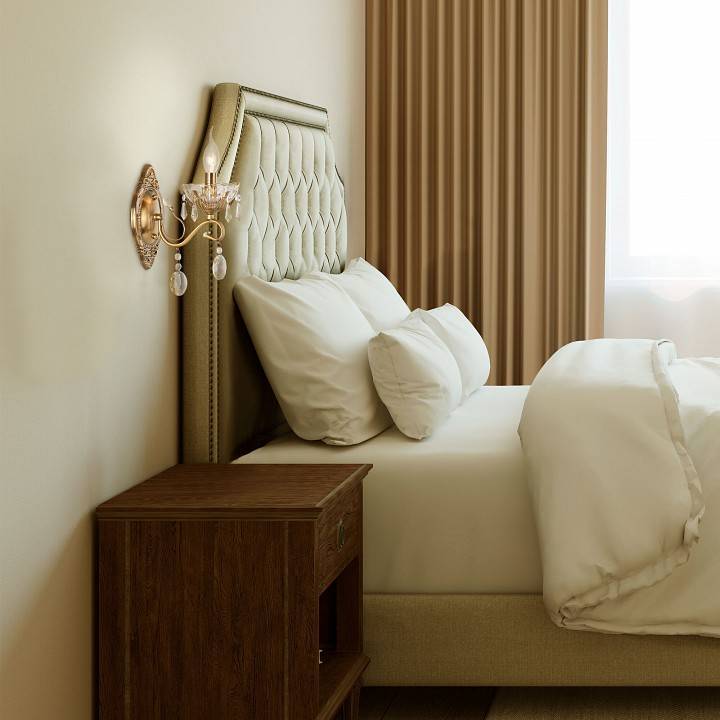 Бра Eurosvet Теодора золото тонированный хрусталь Strotskis 10037/1