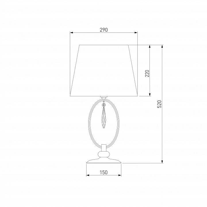 Настольная лампа декоративная Eurosvet Madera 01055/1 хром/прозрачный хрусталь Strotskis