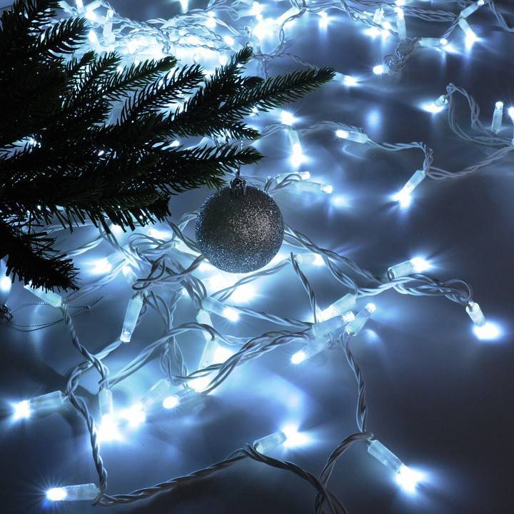 Гирлянда Нить Eurosvet 20м 200LED белая IP65 400-102