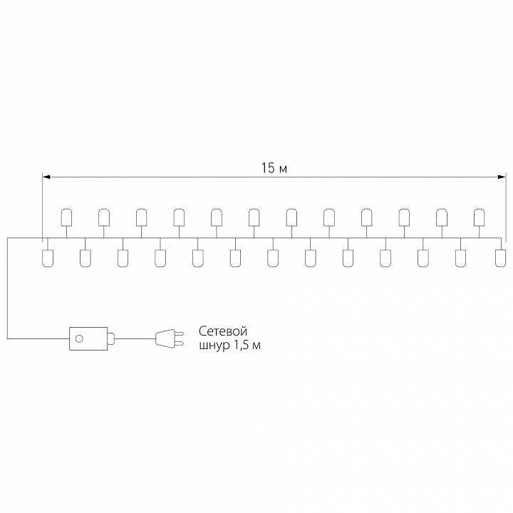 Гирлянда Нить Eurosvet 10м 100LED мультиколор 400-005