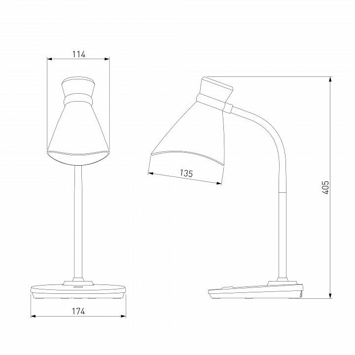 Настольная лампа офисная Eurosvet School зеленый 01077/1