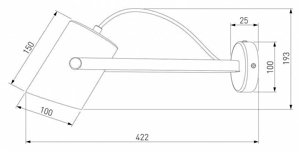 Светильник на штанге Eurosvet Italio 20092/1 черный/античная бронза