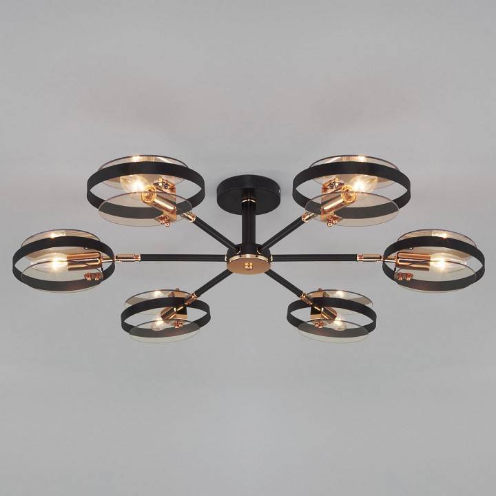 Люстра на штанге Eurosvet Gallo 70121/6 черный