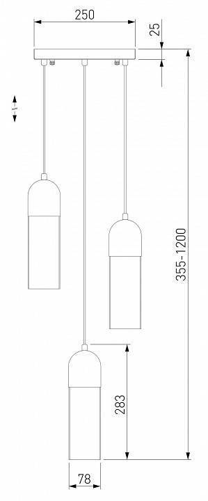 Подвесной светильник Eurosvet Airon 50180/3