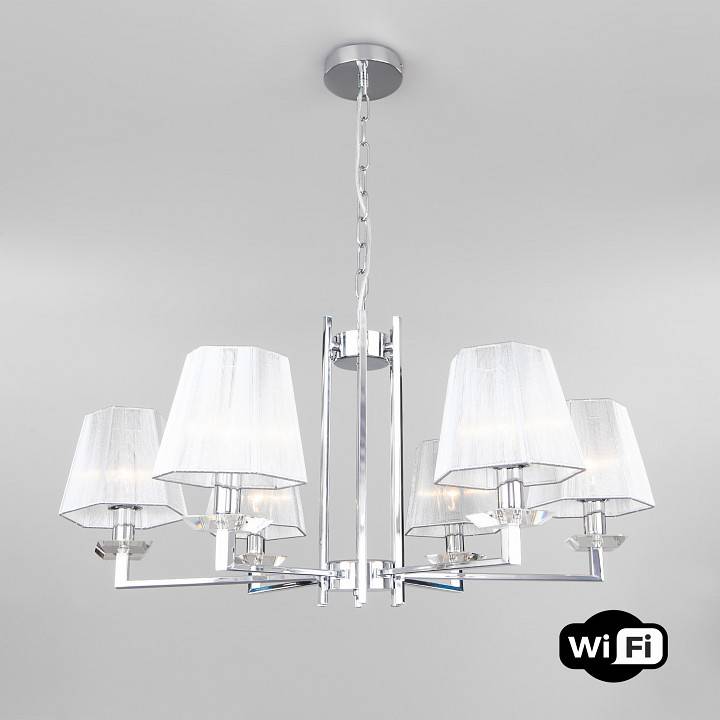 Подвесная люстра Eurosvet Alegria хром Smart 60125/6