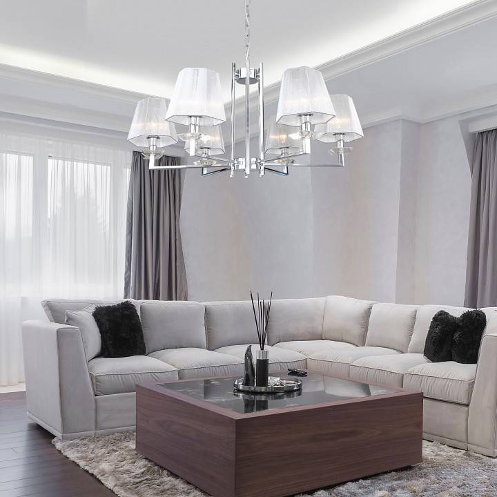 Подвесная люстра Eurosvet Alegria хром Smart 60125/6