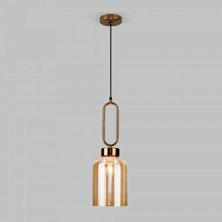 Подвесной светильник Eurosvet Flou 50229/1 янтарный