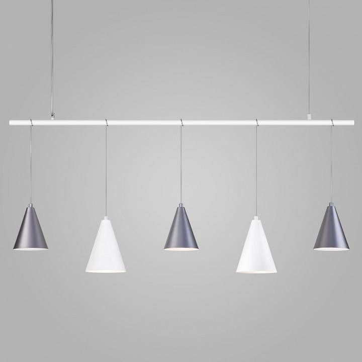 Подвесной светильник Eurosvet Castle 50088/5 белый/серебро 50088/5 белый/серебро