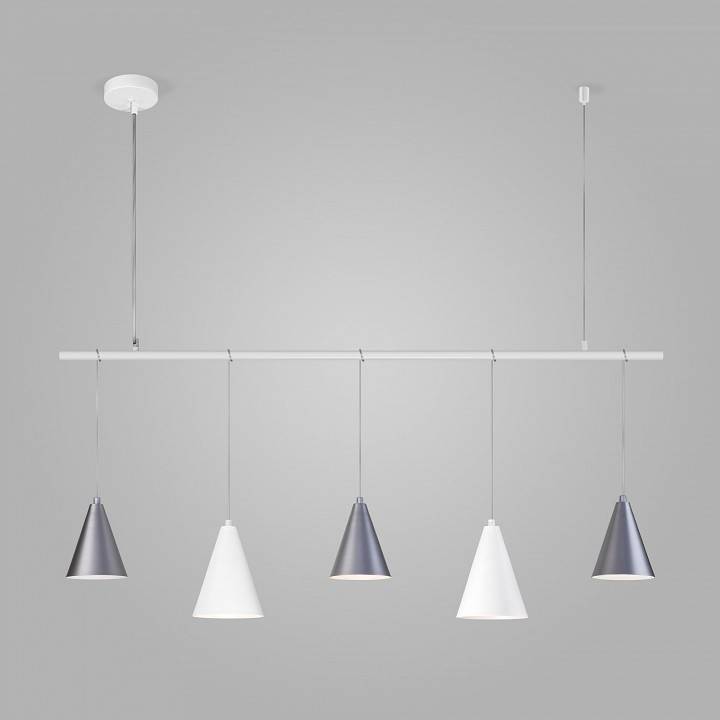 Подвесной светильник Eurosvet Castle 50088/5 белый/серебро 50088/5 белый/серебро