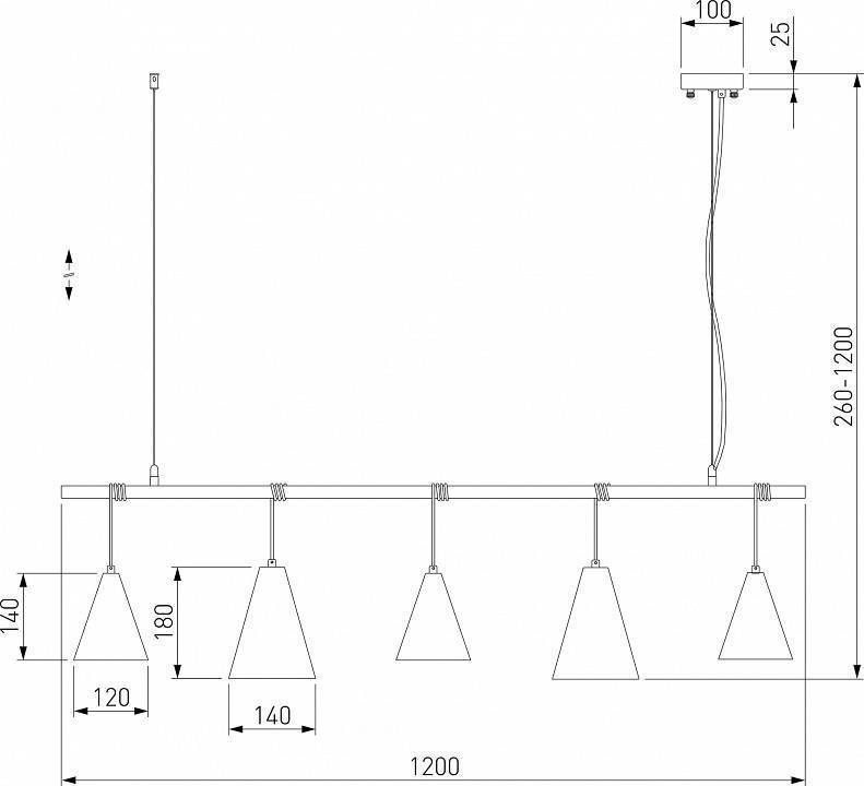 Подвесной светильник Eurosvet Castle 50088/5 белый/серебро 50088/5 белый/серебро