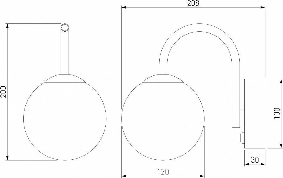 Бра Bogates Brook 360/1 хром