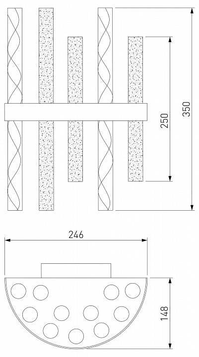 Накладной светильник Bogate's Hollis 368/2