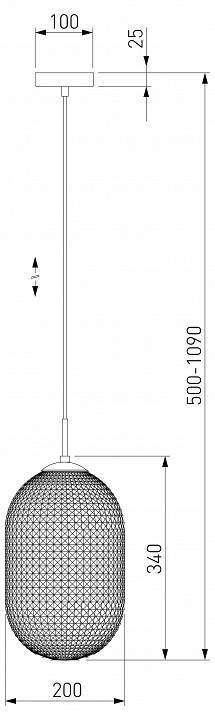 Подвесной светильник Eurosvet Gem 50261/1 прозрачный