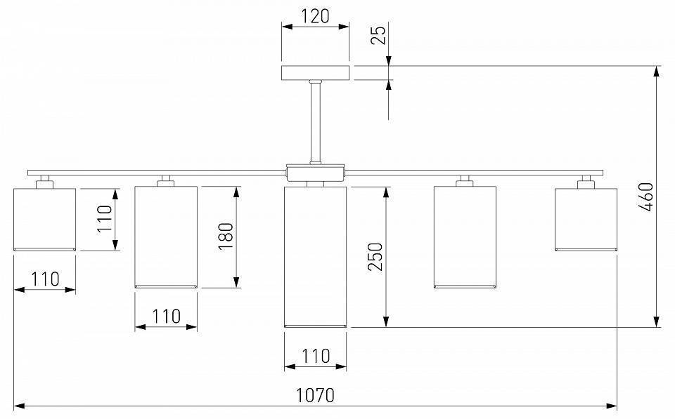 Люстра на штанге Eurosvet Pastel 60152 хром 60152