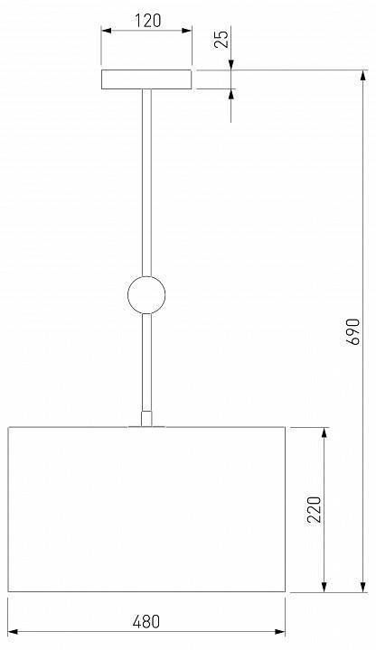 Светильник на штанге Eurosvet Brume 60174/5 латунь