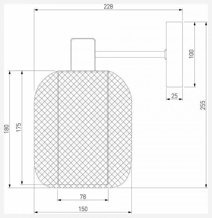 Бра Eurosvet Voile черный 30191/1