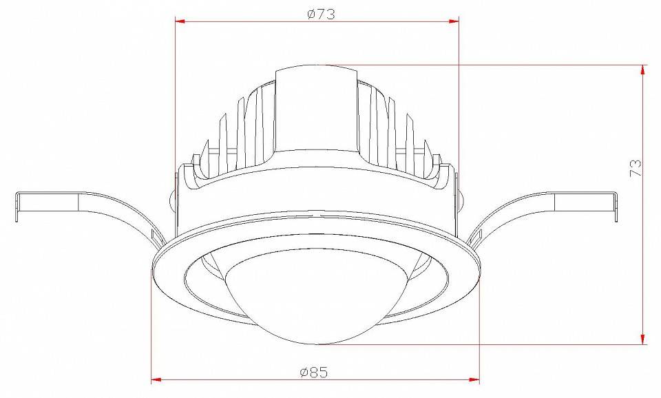 Встраиваемый светильник Fiberli 100104Е75 12130401